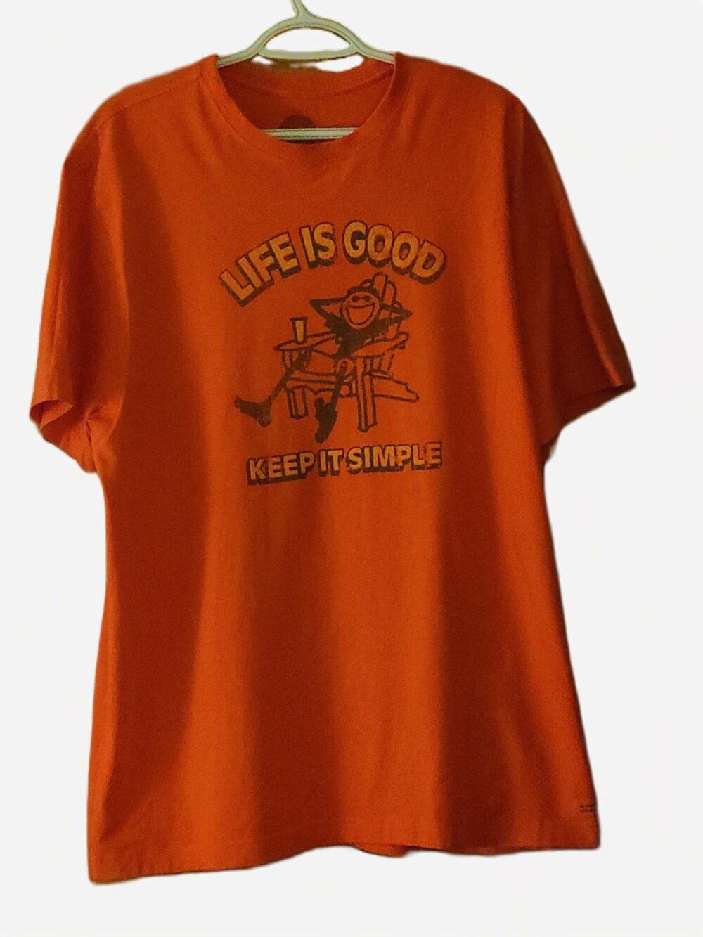 Life is Good T-Shirt Mens Keep It Simple Orange XL Classic Fit - Picture 1 of 9